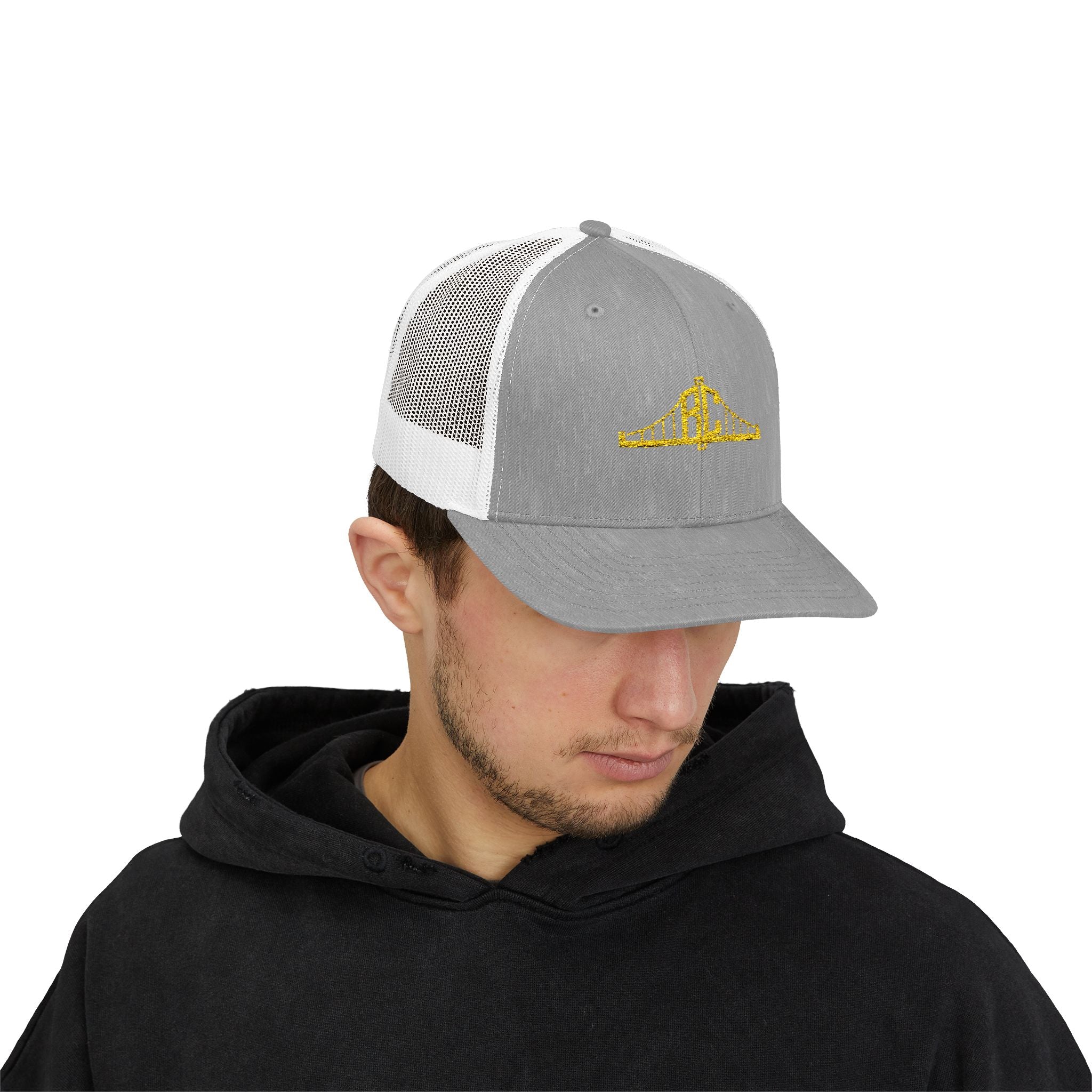 Gold Sequin Bridge Trucker Cap